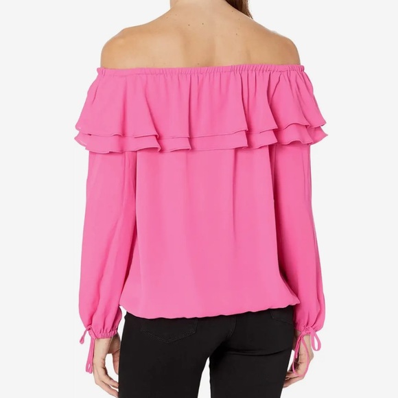 Michael Michael Kors Ultra Pink Ruffle Blouse Size XS NWT - Picture 12 of 12